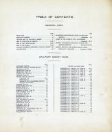 Table of Contents, Callaway County 1919
